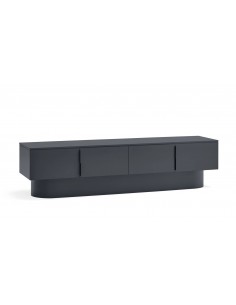 Teulat Mueble de TV TOTEM 200x45, MDF lacado gris antracita.