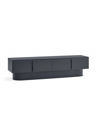Teulat Mueble de TV TOTEM 200x45, MDF lacado gris antracita.