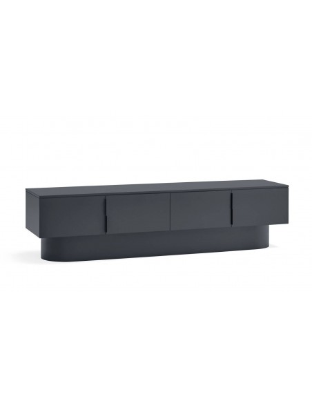 Teulat Mueble de TV TOTEM 200x45, MDF lacado gris antracita.