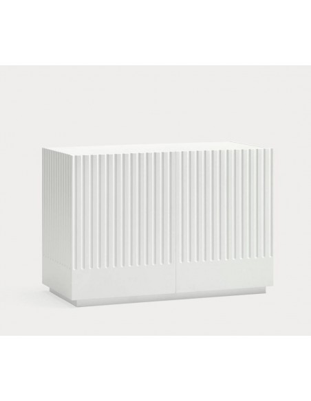Teulat COMODA DORIC 100 x 48. MDF lacado blanco interior crema.