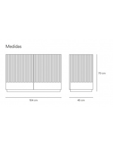 Teulat COMODA DORIC 100 x 48. MDF lacado preto...