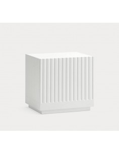 Teulat mesita minimalista DORIC 52x38, MDF lacado blanco...