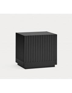 Teulat mesita minimalista DORIC 52x38, MDF lacado negro...