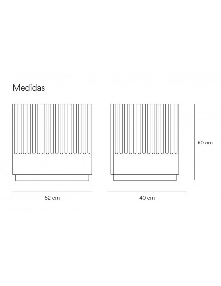 Teulat mesita minimalista DORIC 52x38, MDF lacado negro interior atracita.