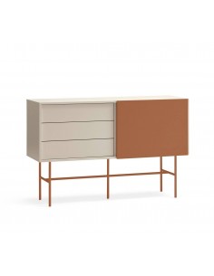 Teulat aparador NUBE 140 x 45, MDF lacado color arena y...