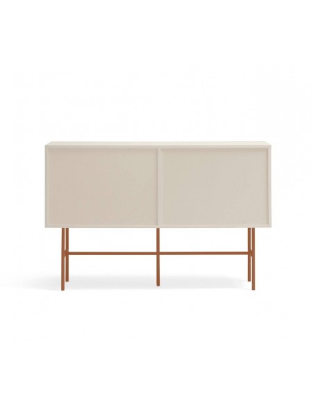 Aparador Teulat NUBE 140 x 45, MDF lacado cor areia e argila.