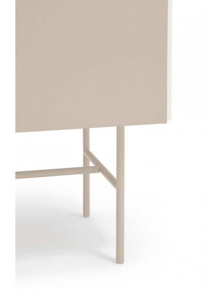 Aparador Teulat NUBE 140 x 45, MDF lacado cor creme e areia.