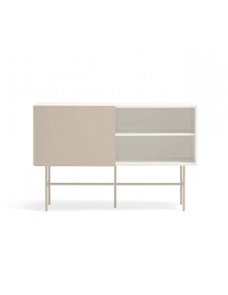 Aparador Teulat NUBE 140 x 45, MDF lacado cor creme e areia.