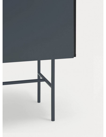Aparador Teulat NUBE 140 x 45, MDF lacado cor preto e antracite.