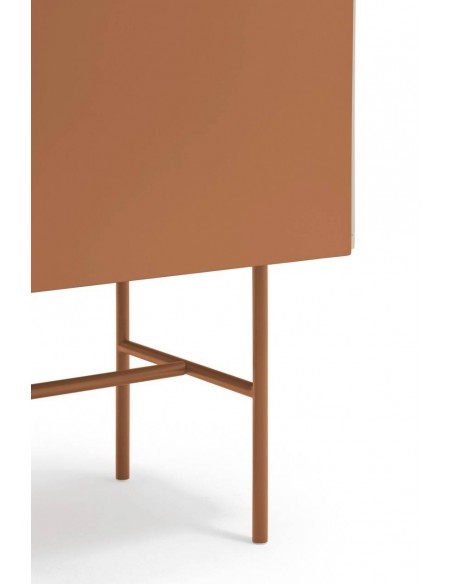 Aparador Teulat NUBE 180 x 45, MDF lacado cor areia e argila.