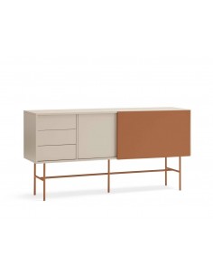 Teulat aparador NUBE 180 x 45, MDF lacado color arena y...