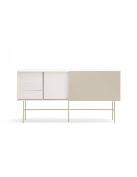 Teulat aparador NUBE 180 x 45, MDF lacado color crema y arena.