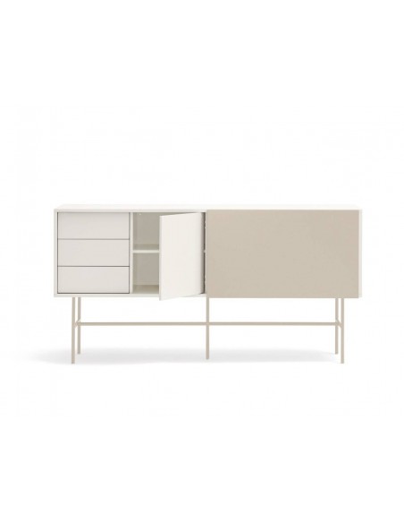 Teulat aparador NUBE 180 x 45, MDF lacado color crema y arena.