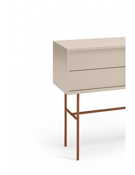 Consola de corredor minimalista Teulat NUBE 110x 35, MDF lacado areia e argila.