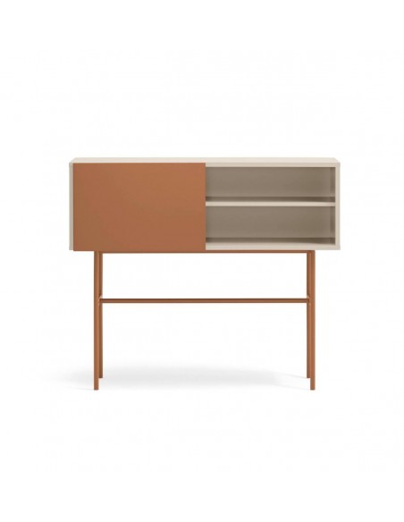 Teulat consola recibidor minimalista NUBE 110 x 35, MDF lacado arena y arcilla.