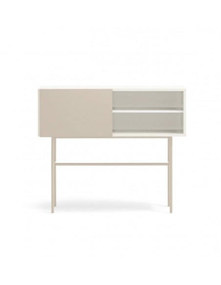 Teulat consola recibidor minimalista NUBE 110x 35, MDF lacado crema y arena.