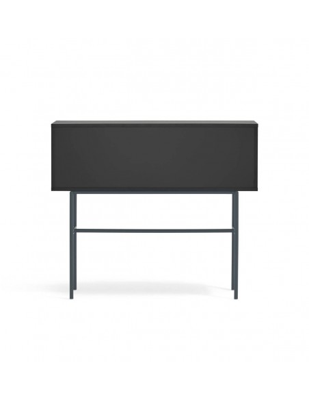 Consola de corredor minimalista Teulat NUBE 110x 35, MDF lacado preto e antracite.