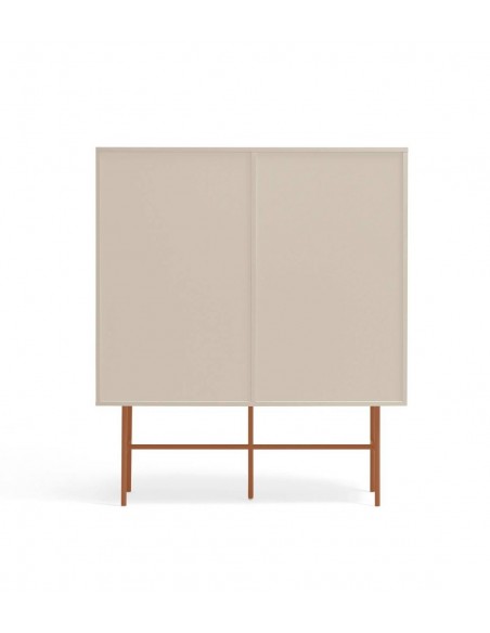 Teulat mueble auxiliar alto NUBE 120 x 45, MDF lacado arena y arcilla.