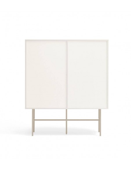 Teulat mueble auxiliar alto NUBE 120 x 45, MDF lacado crema y arena.