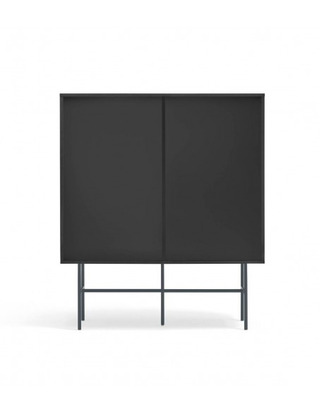 Móvel auxiliar alto Teulat NUBE 120 x 45, MDF lacado preto e antracite.