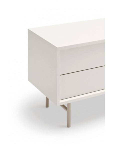 Teulat mueble de Tv NUBE 180 x 40, MDF lacado crema y arena.