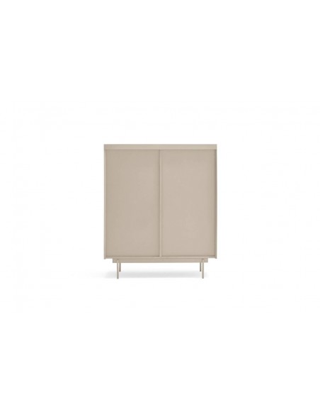 Teulat mueble auxiliar alto OTTO 100 x 40. MDF lacado arena y roble.
