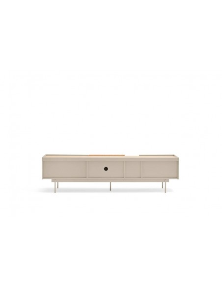 Teulat mueble de Tv OTTO 180 x 40, MDF lacado arena y roble.