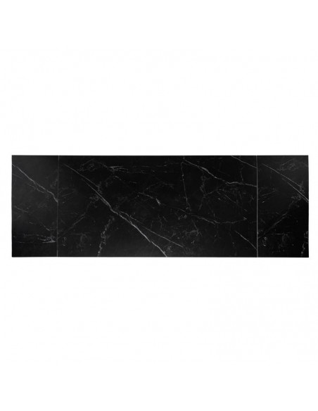 Mesa extensível VALERI 160 (200-240) x 90. Porcelânico preto e base em metal