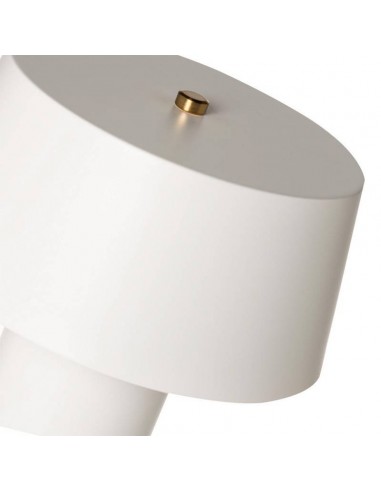 Candeeiro de mesa em metal branco fosco ILLAR.