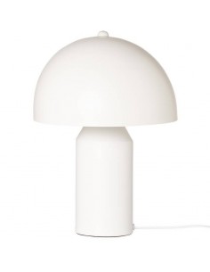 Candeeiro de mesa COGUMELO 25 em metal branco fosco.