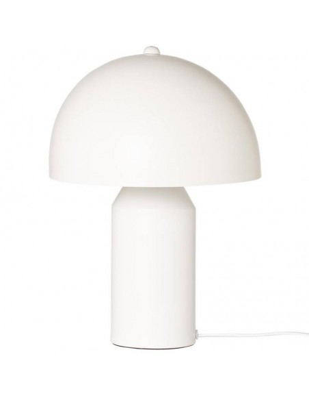 Candeeiro de mesa COGUMELO 25 em metal branco fosco.