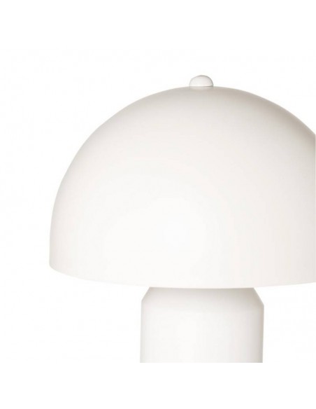 Candeeiro de mesa COGUMELO 25 em metal branco fosco.