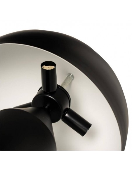 Candeeiro de mesa COGUMELO 25 em metal preto fosco.