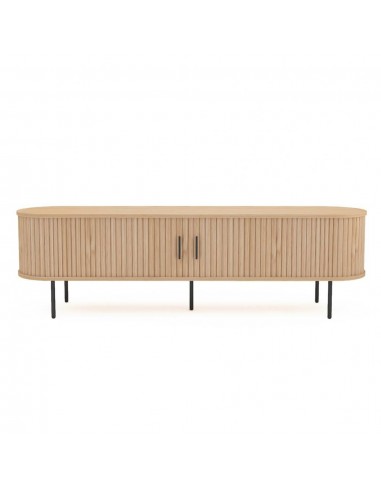 Mueble TV URSE 180 x 40, madera natural y metal...