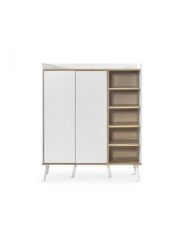 Aparador cubo DOVER 110 x 45, melamina branco e...