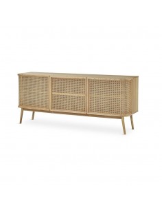 Aparador LEXUS 175 x 46, ratan y madera natural.