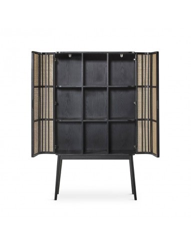 Aparador cubo LEXUS 90 x 38, ratan y madera en...