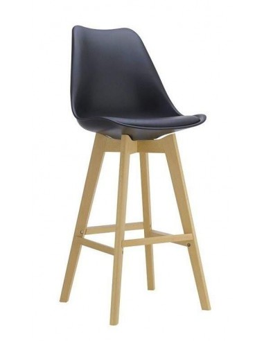 Taburete de cocina escandinavo Tulip, haya, plastico