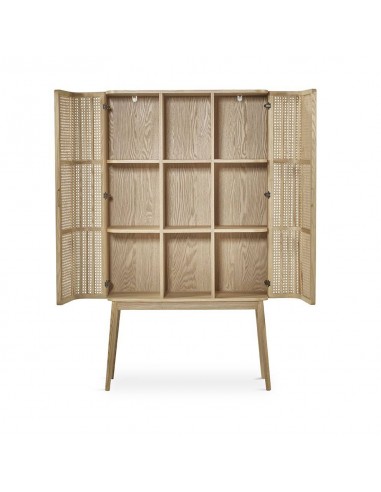 Aparador cubo LEXUS 90 x 38, ratan y madera...