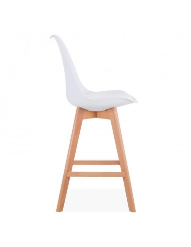 Taburete de cocina escandinavo Tulip, haya, plastico