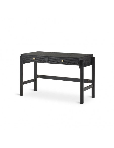 Escritorio de diseño BLACK 128 x 60, madera natural lacada negro.