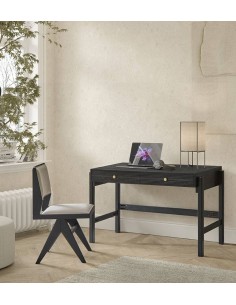 Secretária design BLACK 128 x 60, madeira natural lacada... 2