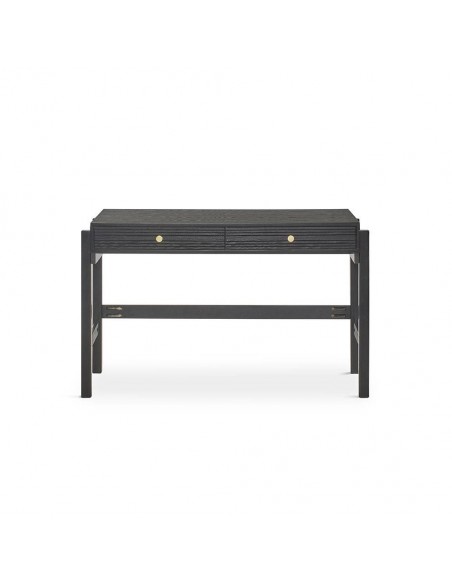 Secretária design BLACK 128 x 60, madeira natural lacada preto.