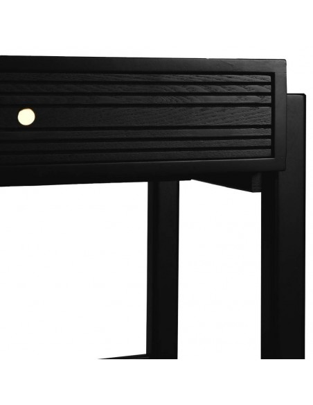 Escritorio de diseño BLACK 128 x 60, madera natural lacada negro.
