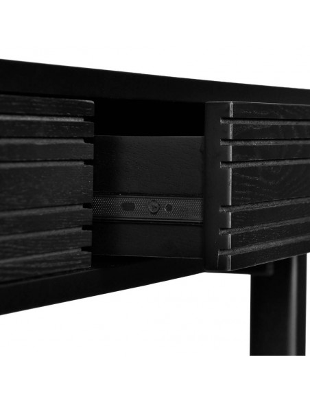 Secretária design BLACK 128 x 60, madeira natural lacada preto.