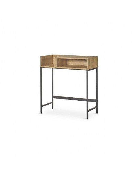 Consola de hall design OMGA 80x40, madeira natural e metal.