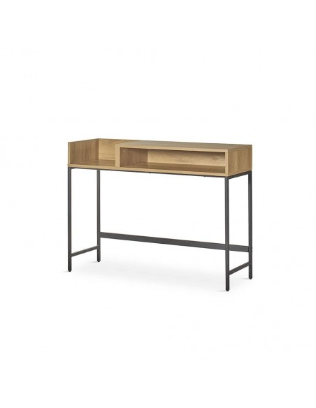 Consola recibidor OMGA 120x40, madera natural y metal