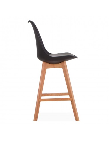 Taburete de cocina escandinavo Tulip, haya, plastico