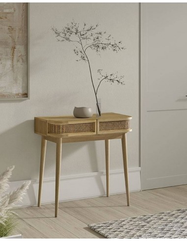 Consola tocador LALI 80 x 40 cm, madera natural.