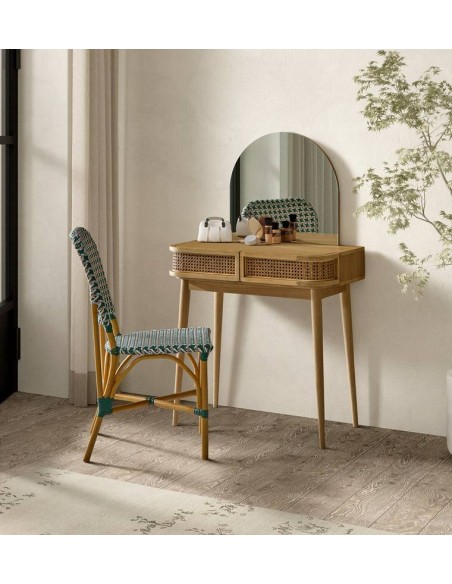 Consola tocador LALI 80 x 40 cm, madera natural.